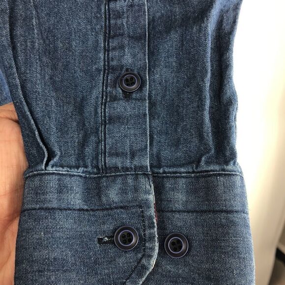 Enzo Tovare long sleeve chambray cotton shirt - Picture 5 of 7